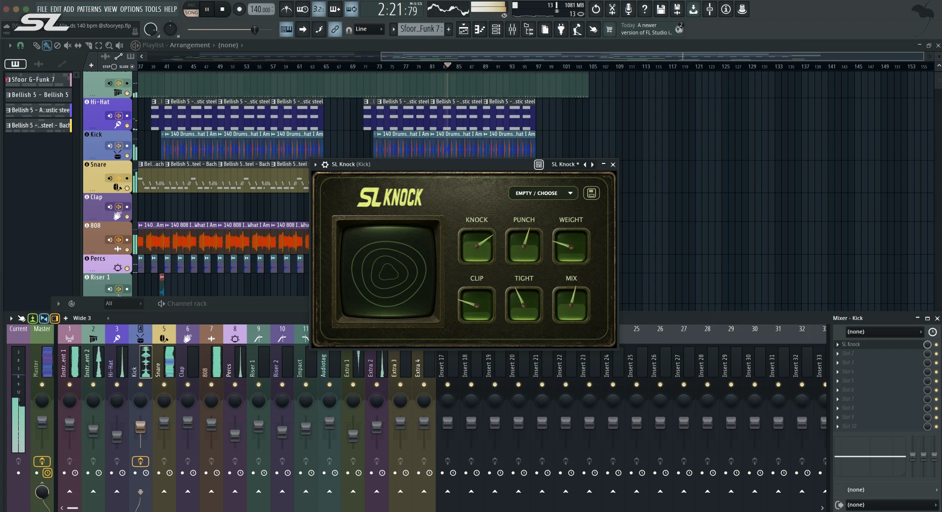 SL Knock: In FL Studio