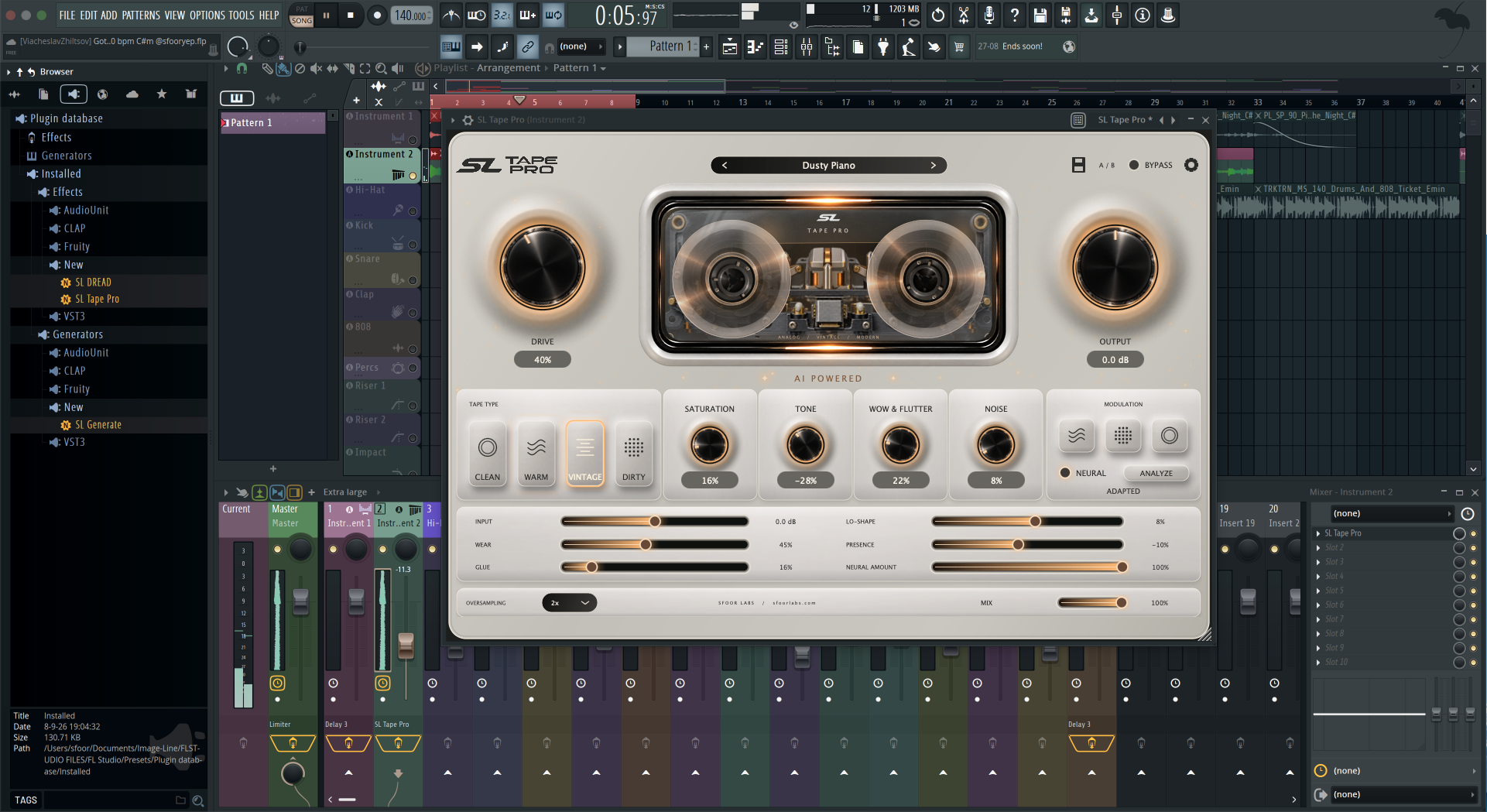 SL Tape Pro: In FL Studio